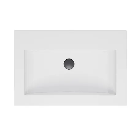 Umywalka wpuszczana w blat / meblowa z konglomeratu Arno 60x40 biały połysk